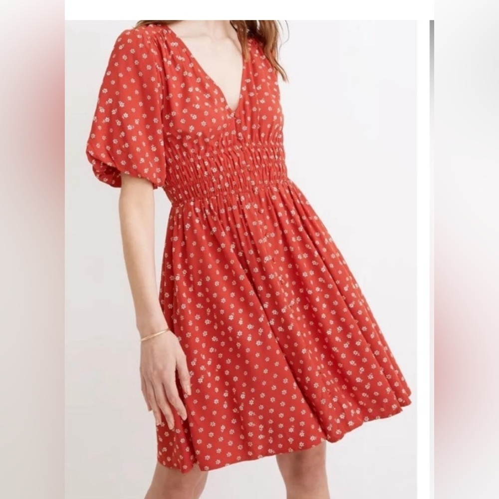 Madewell Red Floral dress size XS